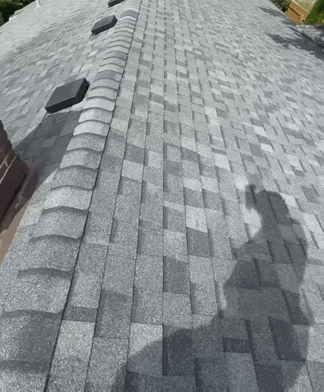 asphalt shingle roof replacement by Marks Roofing