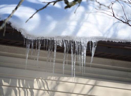 ice dam on a roof